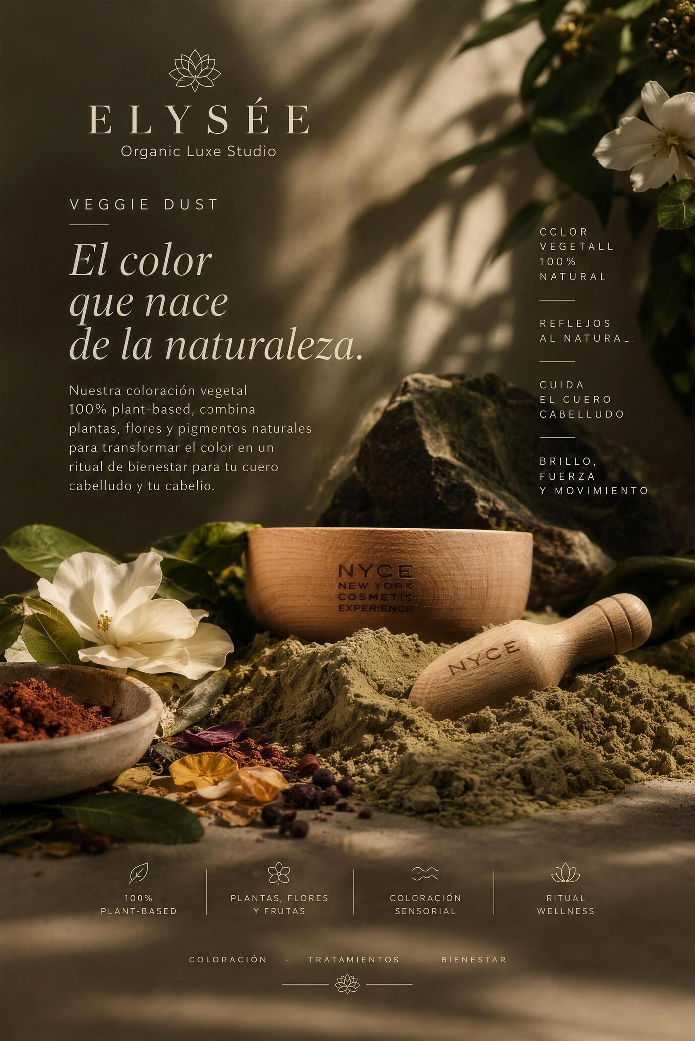Lámina de ELYSÉE sobre Veggie Dust, la coloración vegetal 100% plant-based